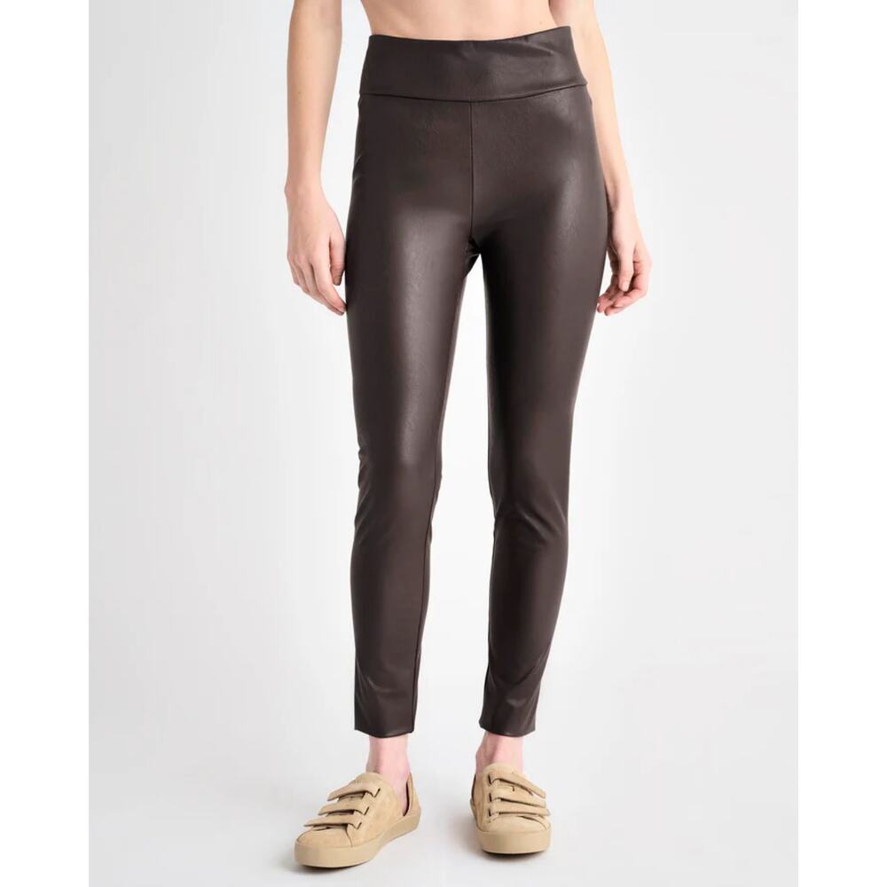Splendid Vegan Leather Leggings in Chocolate Size S